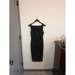 The Limited Stretch Size 2 Black Sleeveless Career Work Dress with Pleats